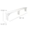Flash Furniture HERCULES Series 8' x 12" Antique Rustic Solid White Pine Folding Farm Bench with 3 Legs XA-B-96X12-L-WH-GG - alternate 3